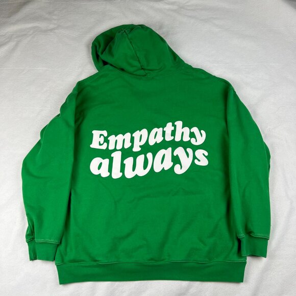 Mayfair Green Heavyweight Empathy Always Zip Front Hoodie Size M/L - Picture 4 of 9